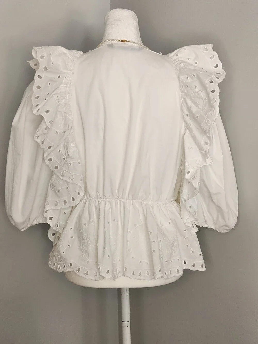 Zara white eyelet